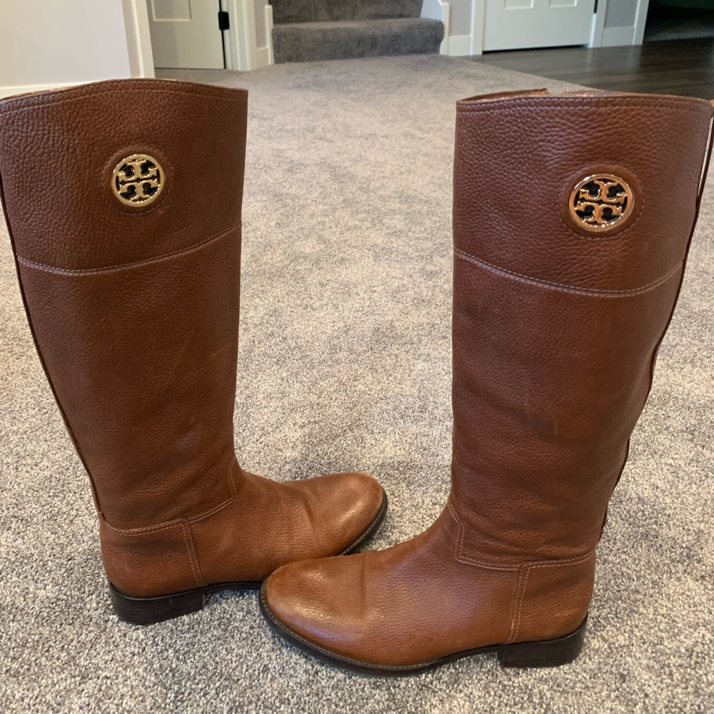 Tory Burch Brown Leather Boots. Size 9 - Picture 3 of 4